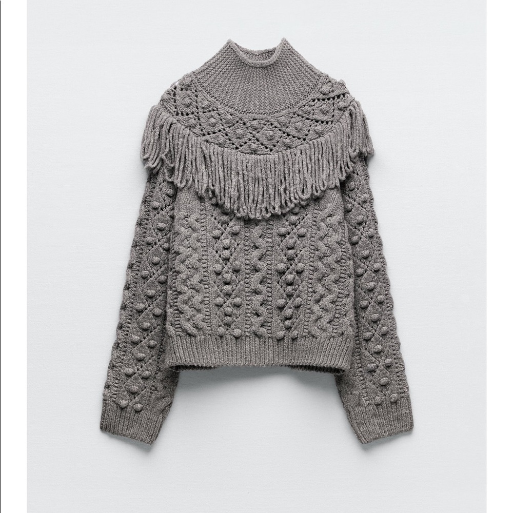 Zara fringed sweater
